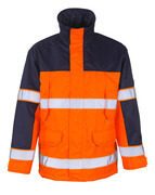 00930-880-141 Parkatakki - hi-vis oranssi/tummansininen