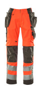 15531-860-14010 Housut riipputaskuilla - hi-vis oranssi/tumma laivastonsininen