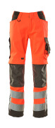 15579-860-14010 Housut polvitaskuilla - hi-vis oranssi/tumma laivastonsininen