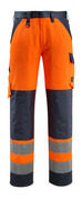 15979-948-17010 Housut polvitaskuilla - hi-vis keltainen/tumma laivastonsininen